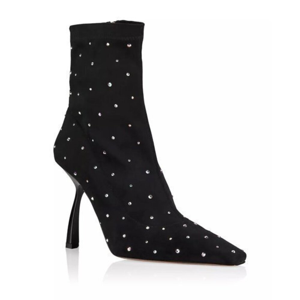 Piferi New Heights Merlin Crystal-Embellished Suede Boots Size 38